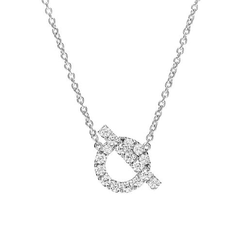 hermes finesse necklace|hermes 18k white gold pendant.